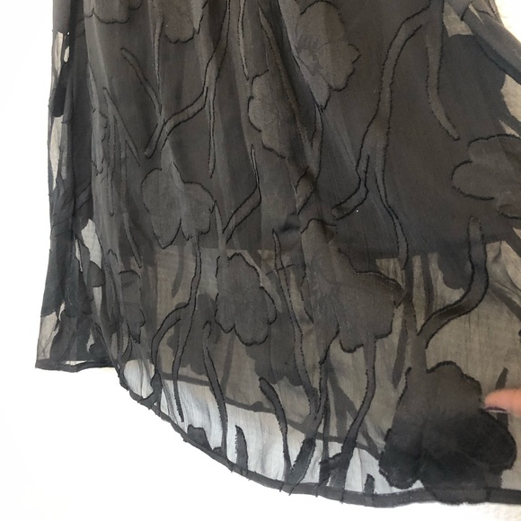 MSGLAMOR Ruffle Flutter Lace Maxi Dress Black NWT. Women’s sz Small - Picture 12 of 14